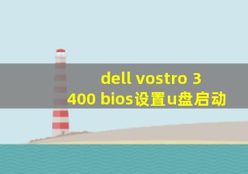 dell vostro 3400 bios设置u盘启动